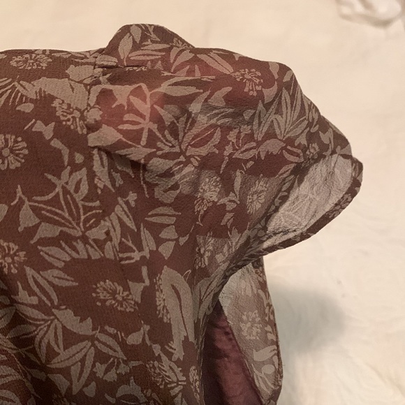 LK BENNETT dress size 6 US brown 100% silk calf length - Picture 12 of 14